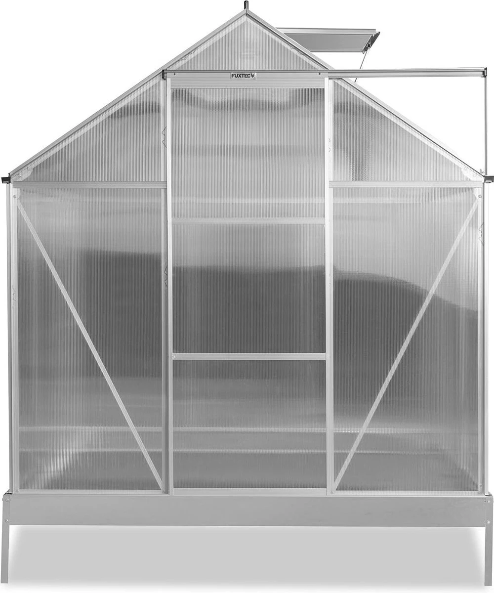 FUXTEC Tuinkas 3,6m² - Broeikas - Kweekkas - Hobbykas - Aluminium/holle Kamerplaat - FX-GWH136 5 FUXTEC Tuinkas 3,6m² - Broeikas - Kweekkas - Hobbykas - Aluminium/holle Kamerplaat - FX-GWH136 - Afbeelding 3