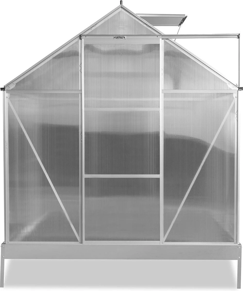 FUXTEC Tuinkas 5,9m² - Broeikas - Kweekkas - Hobbykas - Aluminium/holle Kamerplaat - FX-GWH159 12 FUXTEC Tuinkas 5,9m² - Broeikas - Kweekkas - Hobbykas - Aluminium/holle Kamerplaat - FX-GWH159 - Afbeelding 10