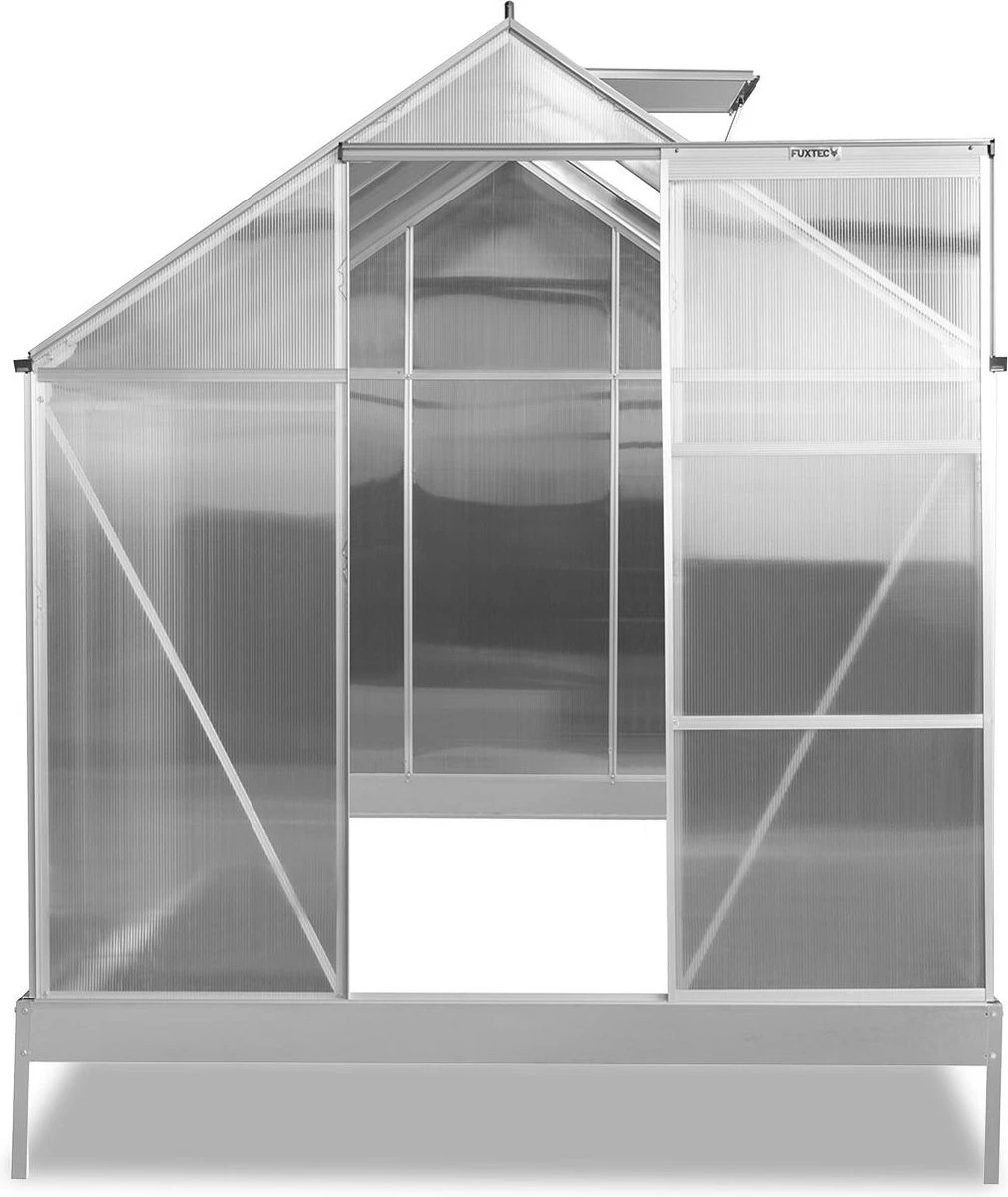 FUXTEC Tuinkas 5,9m² - Broeikas - Kweekkas - Hobbykas - Aluminium/holle Kamerplaat - FX-GWH159 5 FUXTEC Tuinkas 5,9m² - Broeikas - Kweekkas - Hobbykas - Aluminium/holle Kamerplaat - FX-GWH159 - Afbeelding 3