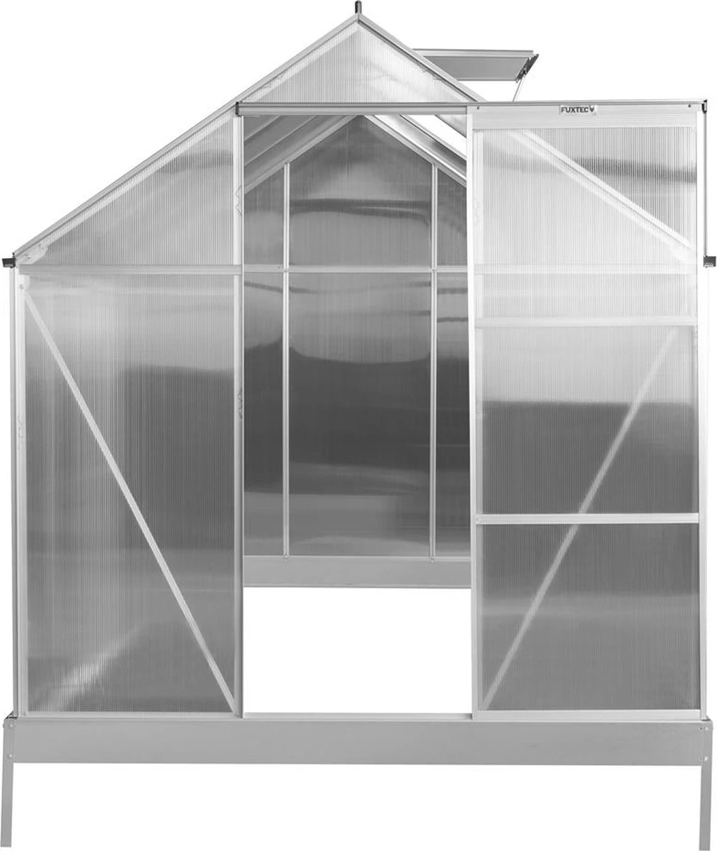 FUXTEC Tuinkas 5,9m² - Broeikas - Kweekkas - Hobbykas - Aluminium/holle Kamerplaat - FX-GWH159 15 FUXTEC Tuinkas 5,9m² - Broeikas - Kweekkas - Hobbykas - Aluminium/holle Kamerplaat - FX-GWH159 - Afbeelding 13