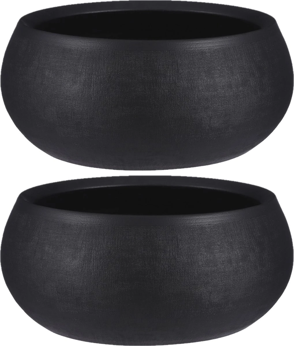 Mica Decorations Douro Ronde Schaal - H14 X Ø34cm - Terracotta - Zwart 4 Mica Decorations Douro Ronde Schaal - H14 X Ø34cm - Terracotta - Zwart - Afbeelding 2