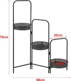 Plantenstandaard Vrasene Metaal 75x68x20 Cm Zwart 9 Plantenstandaard Vrasene Metaal 75x68x20 Cm Zwart -Tuin Kweekbenodigdheden 1053x1200