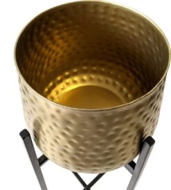 Merkloos Bloempot Op Standaard Goud - Gouden Bloempot - Metaal - 74cm -Tuin Kweekbenodigdheden 1076x1200 2