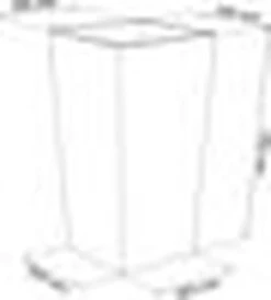 Prosperplast Kunststof Urbi Bloempot/plantenpot Met Binnenpot Antraciet 40 X 40 X 75 Cm - 37/91,5 Liter - Hoge Vierkante Bloempotten -Tuin Kweekbenodigdheden 1080x1200 2