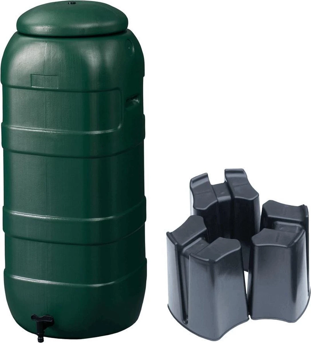 Regenton Rainsaver Groen 100 Liter + Voet 3 Regenton Rainsaver Groen 100 Liter + Voet