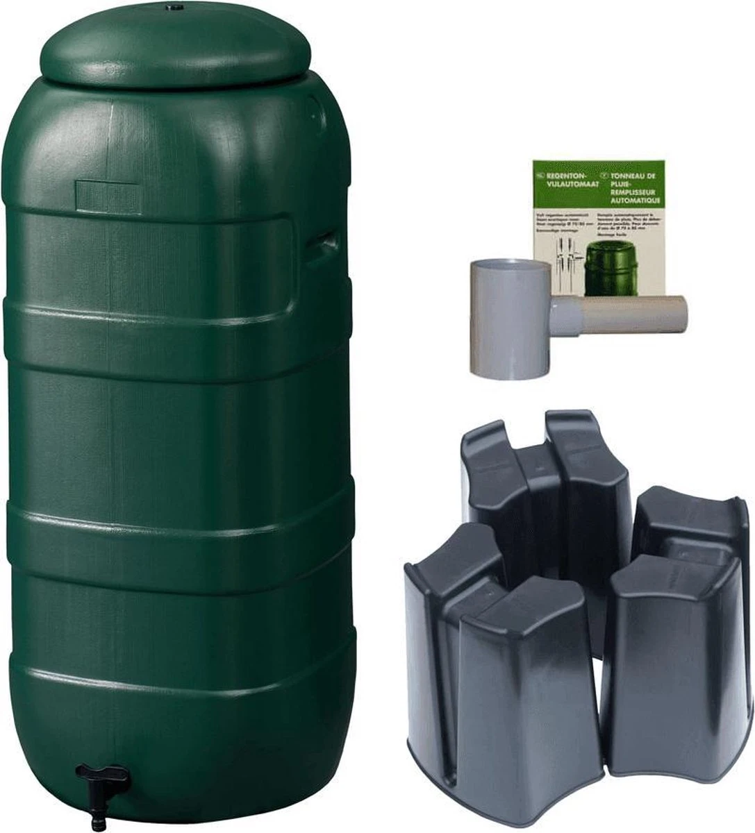 Regenton Rainsaver - Groen 100 L + Voet + Vulautomaat 3 Regenton Rainsaver - Groen 100 L + Voet + Vulautomaat