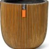 Capi Europe - Bloempot Bol Groove XL - 33x35 - Goud - Bloempot Voor Binnen - Opening ⌀28 - GVGB932 1 Capi Europe - Bloempot Bol Groove XL - 33x35 - Goud - Bloempot Voor Binnen - Opening ⌀28 - GVGB932 -Tuin Kweekbenodigdheden 1098x1200