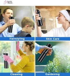 Merkloos Sibel Extreme Mist Verstuiver 160ml Zwart En Wit| Professional Hairdressing Plastic Fine Mist Spray Bottle - 2 Stucks -Tuin Kweekbenodigdheden 1107x1200