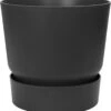 Elho Greenville Rond 30 - Grote Bloempot Voor Buiten - Gemaakt Van Gereycled Plastic - Ø 29.5 X H 27.8 Cm - Living Black -Tuin Kweekbenodigdheden 1134x1200 2