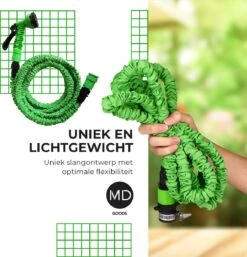 Uitrekbare Tuinslang Tot 15 Meter Van MD-goods ® - Tuinsproeier - Tuin Besproeien - Waterslang - Sproeikop - Groen - Flexibel Elastisch 15 Uitrekbare Tuinslang Tot 15 Meter Van MD-goods ® - Tuinsproeier - Tuin Besproeien - Waterslang - Sproeikop - Groen - Flexibel Elastisch -Tuin Kweekbenodigdheden 1154x1200