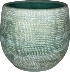 Tokio Bloempot Blauw Aqua D28 X H26 Cm - Nieuwe Collectie