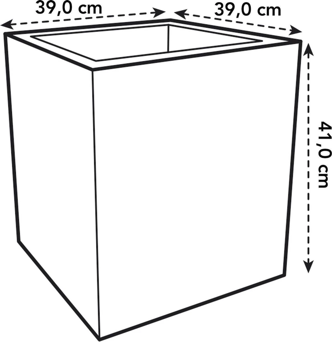 Elho Vivo Structure Finish Vierkant 40 - Plantenbak Voor Binnen & Buiten - Ø 39 X H 41 - Grijs/Warm Grijs 6 Elho Vivo Structure Finish Vierkant 40 - Plantenbak Voor Binnen & Buiten - Ø 39 X H 41 - Grijs/Warm Grijs - Afbeelding 4