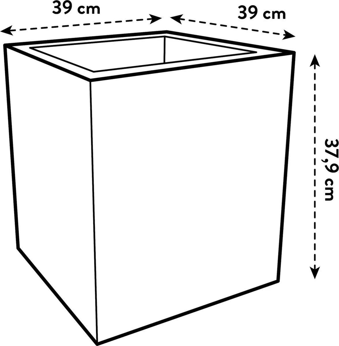 Elho Vivo Next Vierkant 40 - Plantenbak Voor Binnen & Buiten - Ø 39.0 X H 37.9 Cm - Zwart/Living Black 6 Elho Vivo Next Vierkant 40 - Plantenbak Voor Binnen & Buiten - Ø 39.0 X H 37.9 Cm - Zwart/Living Black - Afbeelding 4