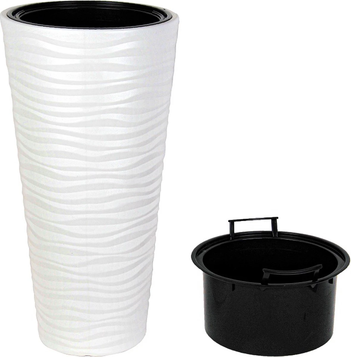 Lange Bloempot L Vaas Wit 80cm Plantenbak Voor Aan Deur Binnen Buiten 4 Lange Bloempot L Vaas Wit 80cm Plantenbak Voor Aan Deur Binnen Buiten - Afbeelding 2