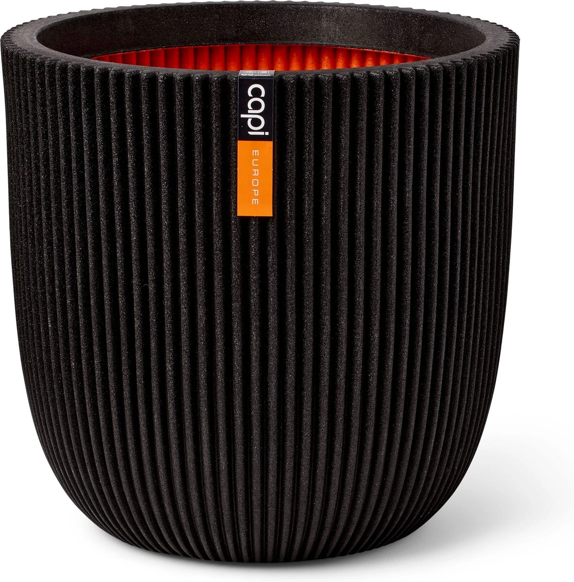 Capi Europe - Bloempot Bol Groove NL - 43x41 - Zwart - Voor Binnen En Buiten - KGVBL933 3 Capi Europe - Bloempot Bol Groove NL - 43x41 - Zwart - Voor Binnen En Buiten - KGVBL933