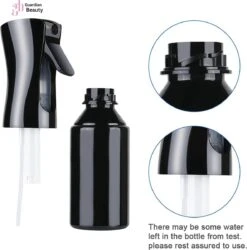 Merkloos Sibel Extreme Mist Verstuiver 160ml Zwart En Wit| Professional Hairdressing Plastic Fine Mist Spray Bottle - 2 Stucks -Tuin Kweekbenodigdheden 1184x1200