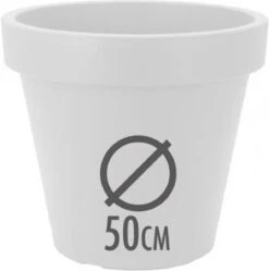 Kunststof Bloempot Wit Ø50 Cm - Hoogte 42 Cm 9 Kunststof Bloempot Wit Ø50 Cm - Hoogte 42 Cm -Tuin Kweekbenodigdheden 1189x1200 1