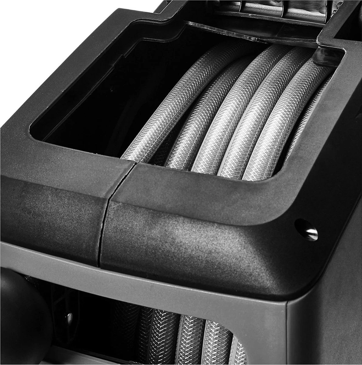 CoolHome Wandslangenbox 15 Meter + 1,5 Meter - Tuinslang Met Haspel- Slangenhouder 180° Draaibaar - Tuinslanghaspel Zwart - Grijs 9 CoolHome Wandslangenbox 15 Meter + 1,5 Meter - Tuinslang Met Haspel- Slangenhouder 180° Draaibaar - Tuinslanghaspel Zwart - Grijs - Afbeelding 7
