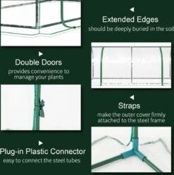 Tunnelkas - Tuinkas - Kweekkas - Broeikas - Kweektent - Kas - 200 X 100 X 80 Cm - Transparant 13 Tunnelkas - Tuinkas - Kweekkas - Broeikas - Kweektent - Kas - 200 X 100 X 80 Cm - Transparant -Tuin Kweekbenodigdheden 1190x1200 5