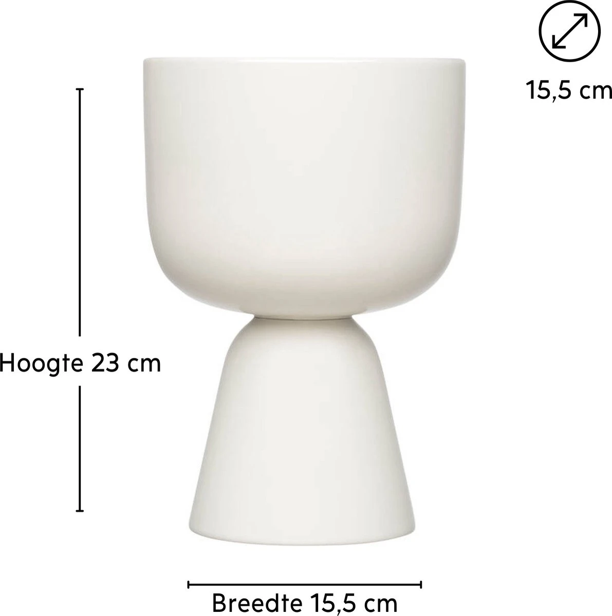 Iittala Nappula - Bloempot - Bloempotten Voor Binnen En Buiten - Plantenpotten - Wit - 230 X 155 Mm - 1 Stuk 7 Iittala Nappula - Bloempot - Bloempotten Voor Binnen En Buiten - Plantenpotten - Wit - 230 X 155 Mm - 1 Stuk - Afbeelding 5