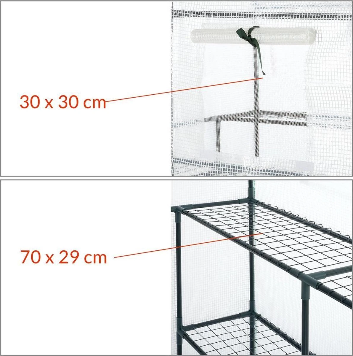 Gardebruk Kweekkas 2m² - 8 Legplanken & 4 Ramen - 195x143x143 Cm 14 Gardebruk Kweekkas 2m² - 8 Legplanken & 4 Ramen - 195x143x143 Cm - Afbeelding 12