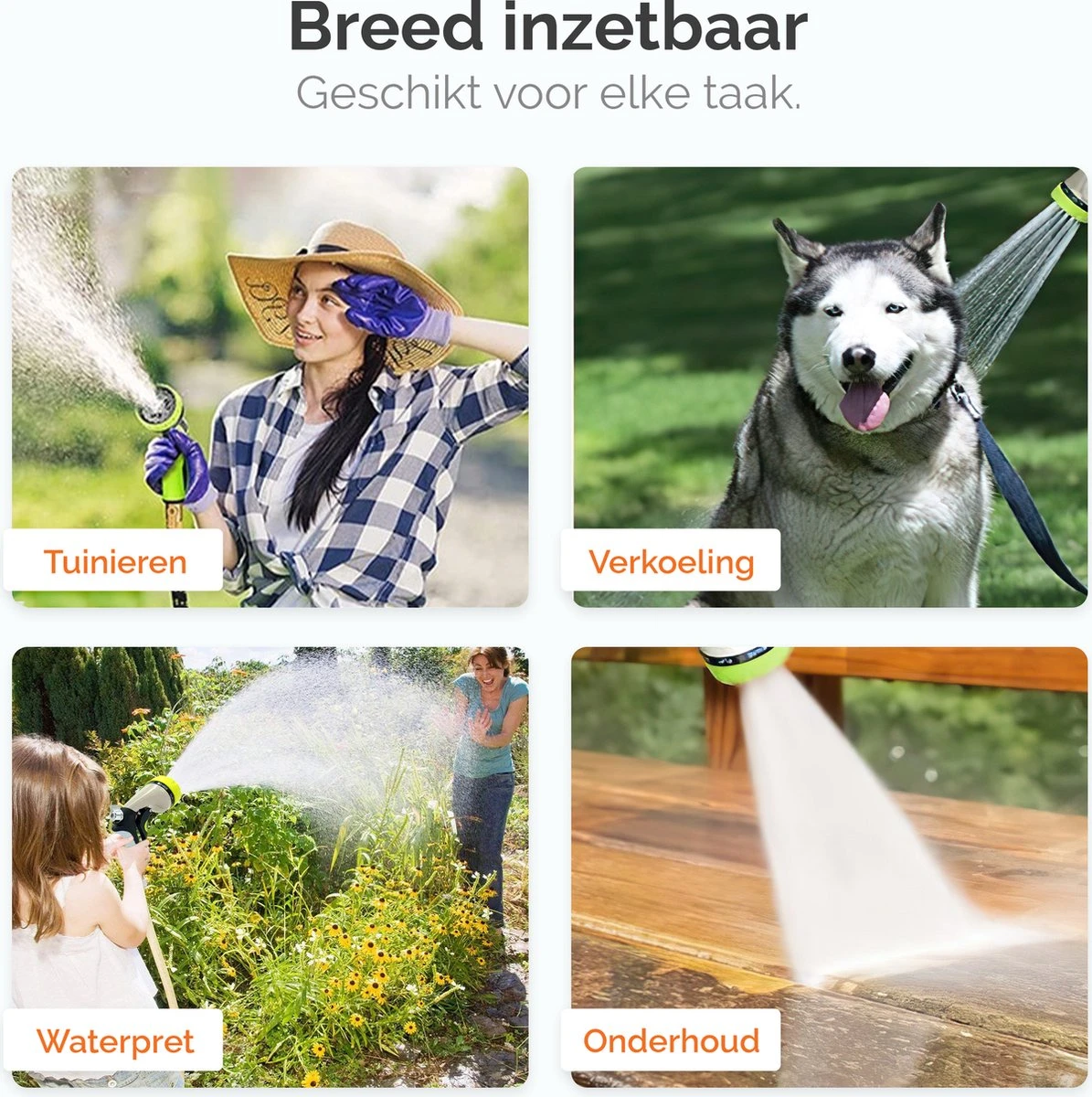 Goliving Tuinslang Flexibel - 30 Meter - Uitrekbare Tuinslang Sproeier - Tuinsproeier - Zwart - Acht Standen - Met Opbergtas 8 Goliving Tuinslang Flexibel - 30 Meter - Uitrekbare Tuinslang Sproeier - Tuinsproeier - Zwart - Acht Standen - Met Opbergtas - Afbeelding 6