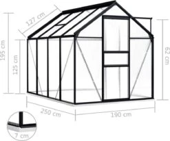 VidaXL Broeikas Met Basisframe 4,75 M² Aluminium Antracietkleurig 24 VidaXL Broeikas Met Basisframe 4,75 M² Aluminium Antracietkleurig -Tuin Kweekbenodigdheden 1200x1001 1