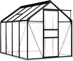 VidaXL Broeikas Met Basisframe 4,75 M² Aluminium Antracietkleurig