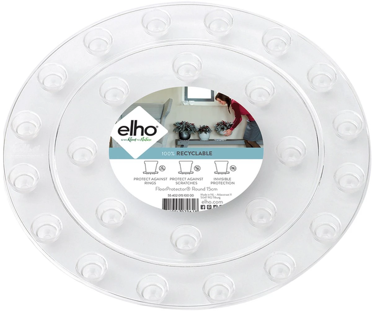 Elho Floorprotector Rond 25 - Accessoires Voor Binnen - Ø 25.0 X H 1.5 Cm - Transparant/Transparant 4 Elho Floorprotector Rond 25 - Accessoires Voor Binnen - Ø 25.0 X H 1.5 Cm - Transparant/Transparant - Afbeelding 2