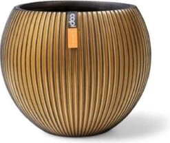 Capi Europe - Vaas Bol Groove XL - 63x51 - Goud - Bloempot Voor Binnen - Opening ⌀42 - GVGB271 11 Capi Europe - Vaas Bol Groove XL - 63x51 - Goud - Bloempot Voor Binnen - Opening ⌀42 - GVGB271 -Tuin Kweekbenodigdheden 1200x1012