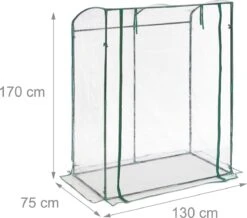 Relaxdays Tomatenkas 170 X 130 X 75 Cm - Folie Tuinkas - Grote Tomaten Kweekkas - Foliekas -Tuin Kweekbenodigdheden 1200x1057 3