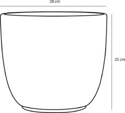 Mica Decorations Tusca Bloempot - H25 X Ø28 Cm - Mat - Zwart -Tuin Kweekbenodigdheden 1200x1084 3