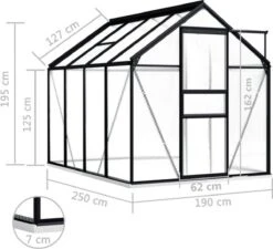 VidaXL Broeikas Met Basisframe 4,75 M² Aluminium Antracietkleurig 17 VidaXL Broeikas Met Basisframe 4,75 M² Aluminium Antracietkleurig -Tuin Kweekbenodigdheden 1200x1095 4