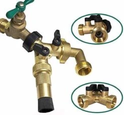 Y Stuk Kraan Splitter – Aanvoer Y Stuk Voor Wasmachine - Waterverdeler - Buitenkraan - Waterverdeler 2 Weg – Messing - -Tuin Kweekbenodigdheden 1200x1115 1