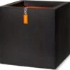 Capi Europe - Bloempot Vierkant Smooth NL - 50x50x50 - Zwart - Voor Binnen En Buiten - KBL904 -Tuin Kweekbenodigdheden 1200x1123 2
