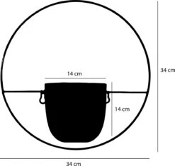 Mica Decorations Dexter Bloempot Wand - L34 X B14 X H34 Cm - Goud -Tuin Kweekbenodigdheden 1200x1141 2