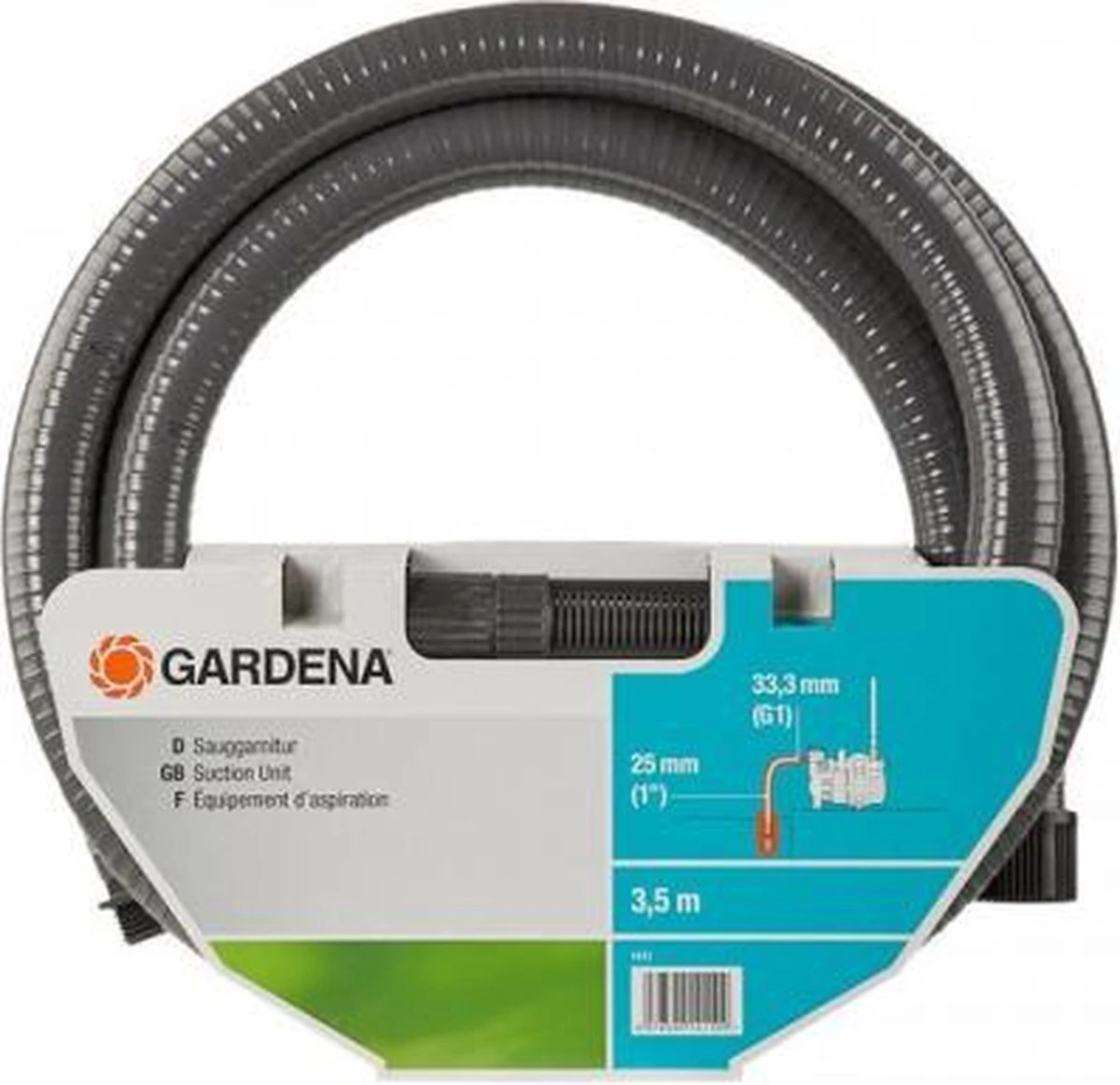GARDENA Spiraal Aanzuigslang - Waterpomp - 3,5 M X 25 Mm 8 GARDENA Spiraal Aanzuigslang - Waterpomp - 3,5 M X 25 Mm - Afbeelding 6