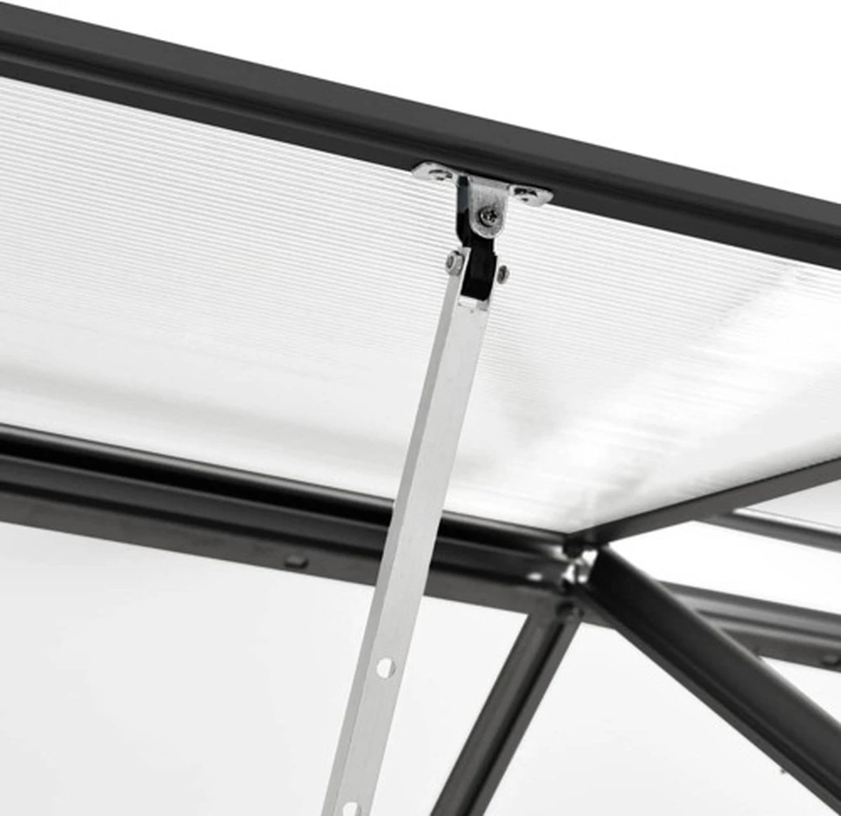 VidaXL Broeikas Met Basisframe 4,75 M² Aluminium Antracietkleurig 7 VidaXL Broeikas Met Basisframe 4,75 M² Aluminium Antracietkleurig - Afbeelding 5