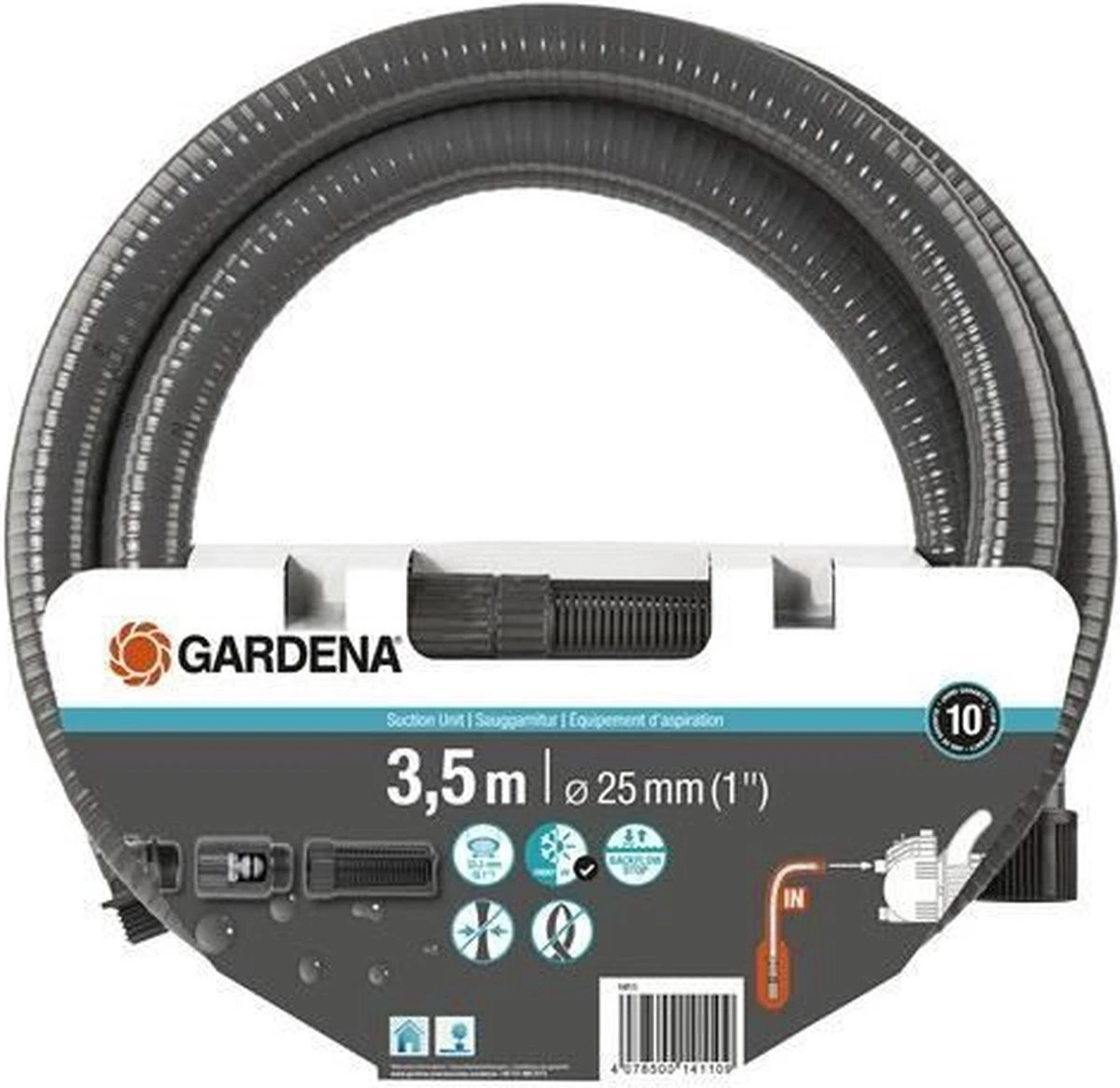 GARDENA Spiraal Aanzuigslang - Waterpomp - 3,5 M X 25 Mm 9 GARDENA Spiraal Aanzuigslang - Waterpomp - 3,5 M X 25 Mm - Afbeelding 7