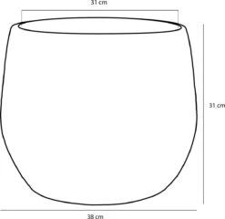 Mica Decorations Clemente Bloempot - H31 X Ø38 Cm - Terracotta - Goud -Tuin Kweekbenodigdheden 1200x1167 5