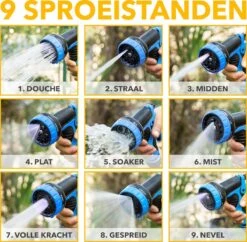 Complete Set Tuinslang Van 30 Meter Met Flexibel Ontwerp – Sproeikop Met 9 Standen – Licht In Gewicht & Makkelijk Opbergen – Uitrekbare Slang - 16 Complete Set Tuinslang Van 30 Meter Met Flexibel Ontwerp – Sproeikop Met 9 Standen – Licht In Gewicht & Makkelijk Opbergen – Uitrekbare Slang - -Tuin Kweekbenodigdheden 1200x1177 1