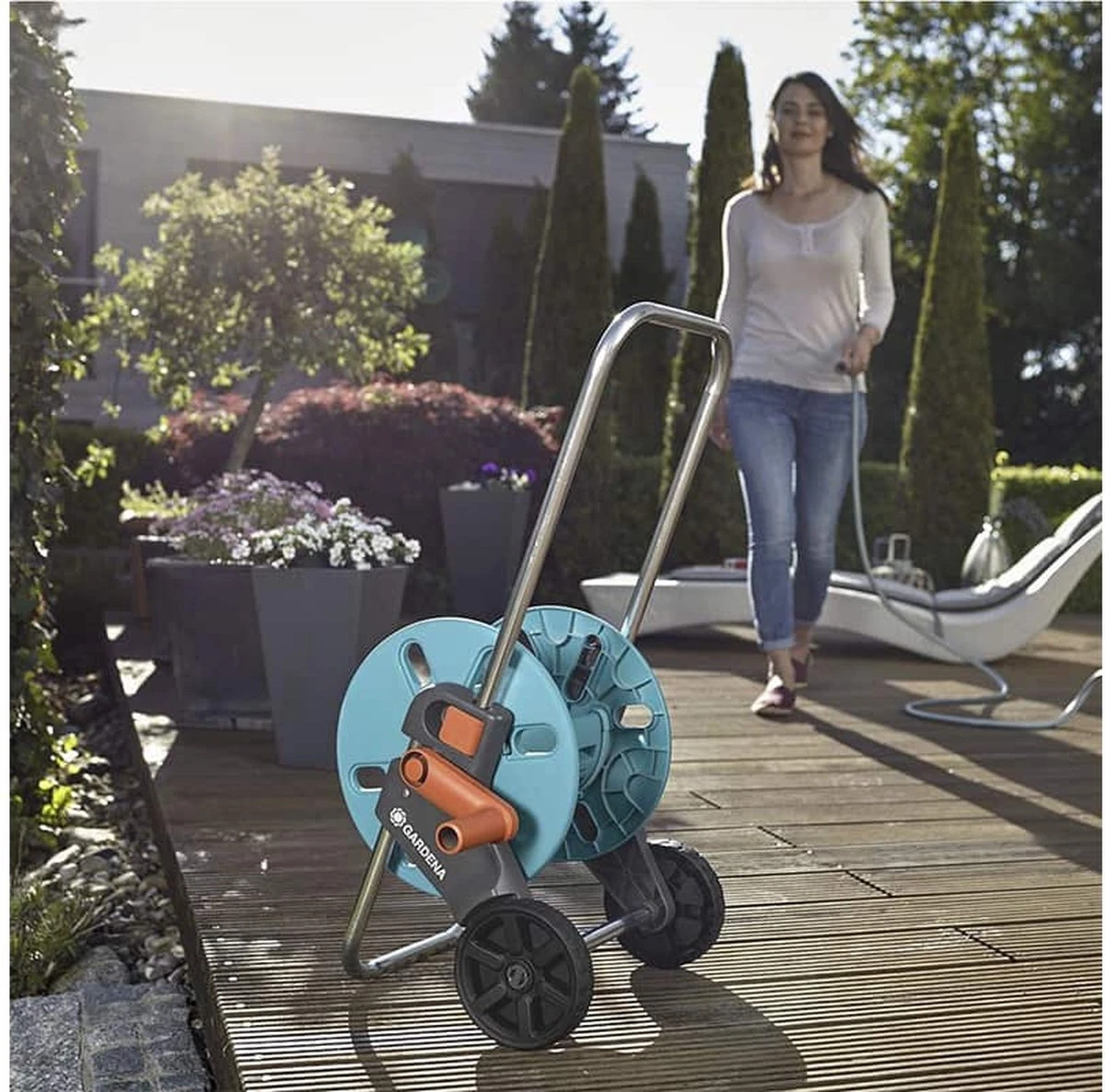 GARDENA AquaRoll S Slangenwagen - Verstelbare Handgreep - Excl. Tuinslang 5 GARDENA AquaRoll S Slangenwagen - Verstelbare Handgreep - Excl. Tuinslang - Afbeelding 3