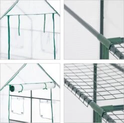 Relaxdays Tuinkas - 2 M² - Kweekkas Tuin - Grote Foliekas - 4 Ramen - Plantenkas Tomaten -Tuin Kweekbenodigdheden 1200x1187 10