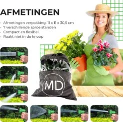 Uitrekbare Tuinslang Tot 15 Meter Van MD-goods ® - Tuinsproeier - Tuin Besproeien - Waterslang - Sproeikop - Groen - Flexibel Elastisch 12 Uitrekbare Tuinslang Tot 15 Meter Van MD-goods ® - Tuinsproeier - Tuin Besproeien - Waterslang - Sproeikop - Groen - Flexibel Elastisch -Tuin Kweekbenodigdheden 1200x1191