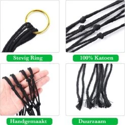 9 Stuks Zwart Macrame Plantenhangers - Boho Handgeweven Katoen Hangpot Voor Binnen/Buiten - Hangende Bloempot Met Kralen - Macramé Touw/Koord Hangplant Houder - Bohemian Wandhanger Decoratie - Plant Hanger - Verticale Tuin Bloempothouder Planthanger 19 9 Stuks Zwart Macrame Plantenhangers - Boho Handgeweven Katoen Hangpot Voor Binnen/Buiten - Hangende Bloempot Met Kralen - Macramé Touw/Koord Hangplant Houder - Bohemian Wandhanger Decoratie - Plant Hanger - Verticale Tuin Bloempothouder Planthanger -Tuin Kweekbenodigdheden 1200x1198 22