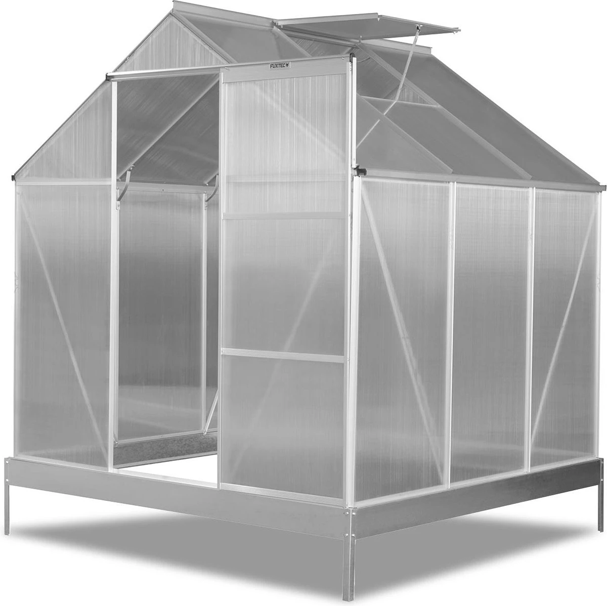 FUXTEC Tuinkas 3,6m² - Broeikas - Kweekkas - Hobbykas - Aluminium/holle Kamerplaat - FX-GWH136 3 FUXTEC Tuinkas 3,6m² - Broeikas - Kweekkas - Hobbykas - Aluminium/holle Kamerplaat - FX-GWH136