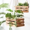 Merkloos Plantenhanger 30x15x15cm | Houten Krat | Handgemaakt | Planten-houder / Hang-plant | Planten Accessoires | Hout | -Tuin Kweekbenodigdheden 1200x1200 1007