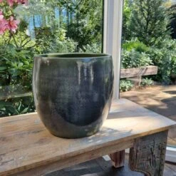 Mica Decorations Lester Bloempot - H31 X Ø33 Cm - Terracotta - Groen -Tuin Kweekbenodigdheden 1200x1200 1009