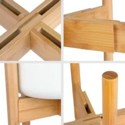 LifeGoods Planten Standaard - Uitschuifbare Bloempothouder - 20 Tot 30 Cm - Licht Bamboe -Tuin Kweekbenodigdheden 1200x1200 1046