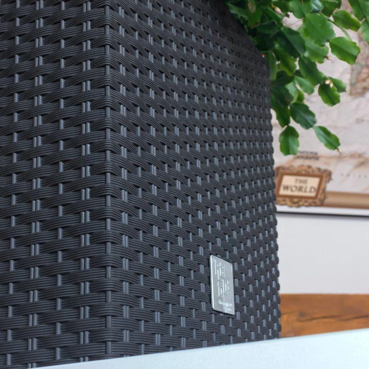 Prosperplast Kunststof Rato Rotan Bloempot/plantenpot Met Binnenpot Antraciet 40 Cm - Bloempotten Voor Binnen En Buiten 9 Prosperplast Kunststof Rato Rotan Bloempot/plantenpot Met Binnenpot Antraciet 40 Cm - Bloempotten Voor Binnen En Buiten - Afbeelding 7